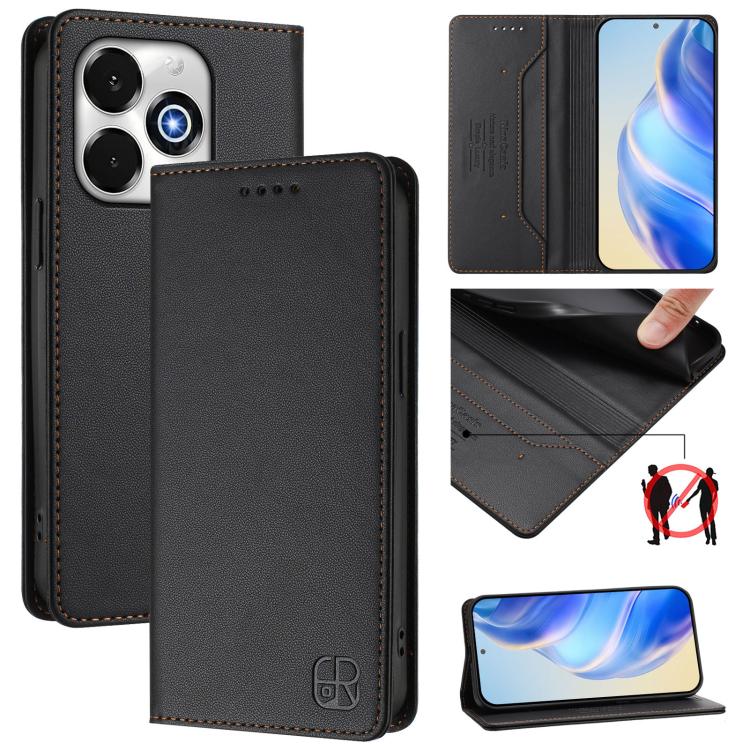 RC01 Dual-Folded Magnetic Suction RFID Leather Phone Case, For UMIDIGI G100x 4G / 5G, For UMIDIGI G100 Pro, For UMIDIGI Note 100, For UMIDIGI Note 90, For UMIDIGI A15 / A15C / A15T, For UMIDIGI G9 5G, For UMIDIGI Bison X20, For UMIDIGI Power 7 / 7S    ...