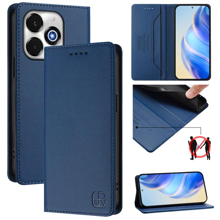 RC01 Dual-Folded Magnetic Suction RFID Leather Phone Case, For UMIDIGI G100x 4G / 5G, For UMIDIGI G100 Pro, For UMIDIGI Note 100, For UMIDIGI Note 90, For UMIDIGI A15 / A15C / A15T, For UMIDIGI G9 5G, For UMIDIGI Bison X20, For UMIDIGI Power 7 / 7S    ...