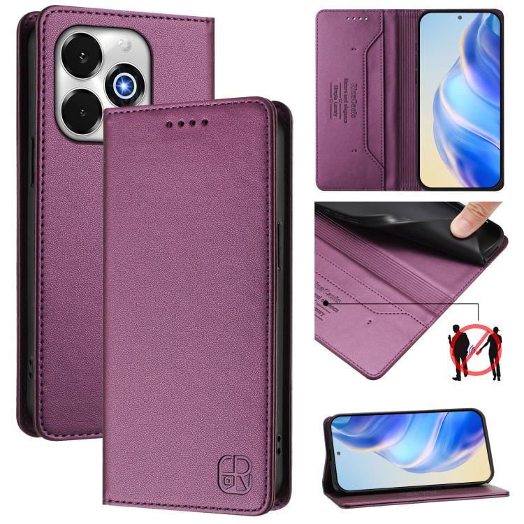 RC01 Dual-Folded Magnetic Suction RFID Leather Phone Case, For UMIDIGI G100x 4G / 5G, For UMIDIGI G100 Pro, For UMIDIGI Note 100, For UMIDIGI Note 90, For UMIDIGI A15 / A15C / A15T, For UMIDIGI G9 5G, For UMIDIGI Bison X20, For UMIDIGI Power 7 / 7S    ...