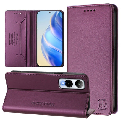 RC01 Dual-Folded Magnetic Suction RFID Leather Phone Case, For Cricket Icon 7 5G / Plus 2026, For Cricket Magic 2 / AT&T Propel 2 5G, For Cricket Debut S3, For Cricket Icon 6, For Cricket Outlast 5G 2024
