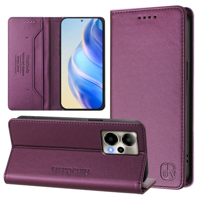 RC01 Dual-Folded Magnetic Suction RFID Leather Phone Case, For Cricket Icon 7 5G / Plus 2026, For Cricket Magic 2 / AT&T Propel 2 5G, For Cricket Debut S3, For Cricket Icon 6, For Cricket Outlast 5G 2024