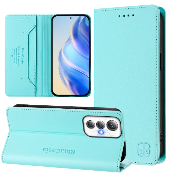 RC01 Dual-Folded Magnetic Suction RFID Leather Phone Case, For Cubot A40, For Cubot P90, For Cubot A30, For Cubot A20, For Cubot Max 5, For Cubot A10, For Cubot Note 40, For Cubot P50