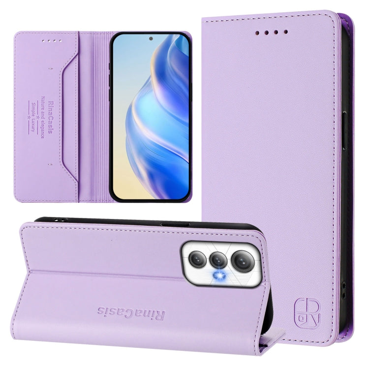 RC01 Dual-Folded Magnetic Suction RFID Leather Phone Case, For Cubot A40, For Cubot P90, For Cubot A30, For Cubot A20, For Cubot Max 5, For Cubot A10, For Cubot Note 40, For Cubot P50