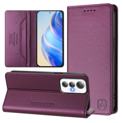RC01 Dual-Folded Magnetic Suction RFID Leather Phone Case, For Cubot A40, For Cubot P90, For Cubot A30, For Cubot A20, For Cubot Max 5, For Cubot A10, For Cubot Note 40, For Cubot P50