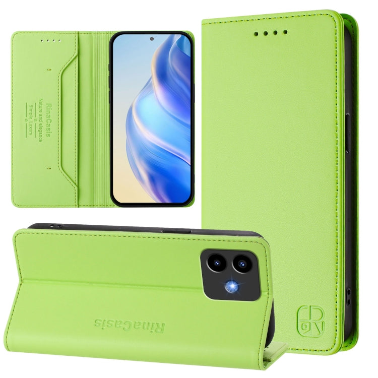 RC01 Dual-Folded Magnetic Suction RFID Leather Phone Case, For Cubot A40, For Cubot P90, For Cubot A30, For Cubot A20, For Cubot Max 5, For Cubot A10, For Cubot Note 40, For Cubot P50