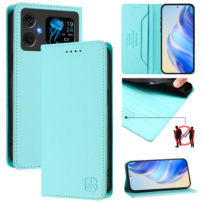 RC01 Dual-Folded Magnetic Suction RFID Leather Phone Case, For Cubot A40, For Cubot P90, For Cubot A30, For Cubot A20, For Cubot Max 5, For Cubot A10, For Cubot Note 40, For Cubot P50