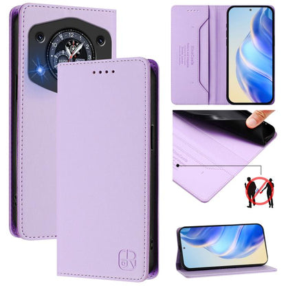 RC01 Dual-Folded Magnetic Suction RFID Leather Phone Case, For Cubot A40, For Cubot P90, For Cubot A30, For Cubot A20, For Cubot Max 5, For Cubot A10, For Cubot Note 40, For Cubot P50