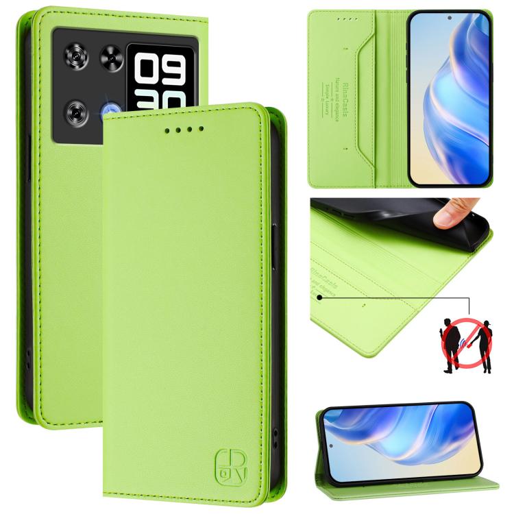 RC01 Dual-Folded Magnetic Suction RFID Leather Phone Case, For Cubot A40, For Cubot P90, For Cubot A30, For Cubot A20, For Cubot Max 5, For Cubot A10, For Cubot Note 40, For Cubot P50