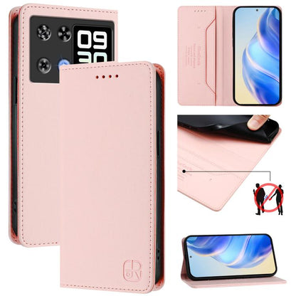 RC01 Dual-Folded Magnetic Suction RFID Leather Phone Case, For Cubot A40, For Cubot P90, For Cubot A30, For Cubot A20, For Cubot Max 5, For Cubot A10, For Cubot Note 40, For Cubot P50
