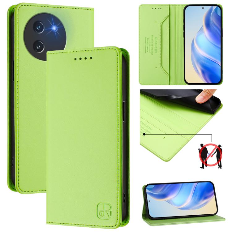 RC01 Dual-Folded Magnetic Suction RFID Leather Phone Case, For Doogee Note 56 / Note 56 Pro, For Doogee N60 Pro, For Doogee Note 59 / Note 59 Pro, For Doofee N55 Plus