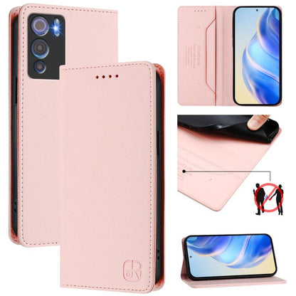 RC01 Dual-Folded Magnetic Suction RFID Leather Phone Case, For Doogee Note 56 / Note 56 Pro, For Doogee N60 Pro, For Doogee Note 59 / Note 59 Pro, For Doofee N55 Plus