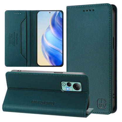 RC01 Dual-Folded Magnetic Suction RFID Leather Phone Case, For Ulefone Note 20 Pro, For Ulefone Note 17 Pro, For Ulefone Note 18 Ultra 5G, For Ulefone Note 16 Pro, For Ulefone Note 14