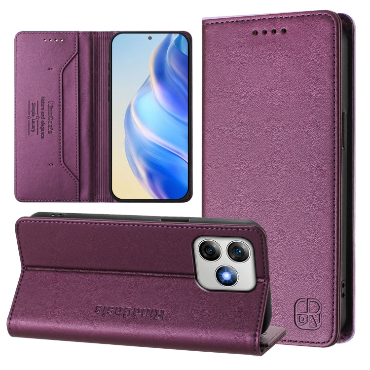 RC01 Dual-Folded Magnetic Suction RFID Leather Phone Case, For Ulefone Note 20 Pro, For Ulefone Note 17 Pro, For Ulefone Note 18 Ultra 5G, For Ulefone Note 16 Pro, For Ulefone Note 14