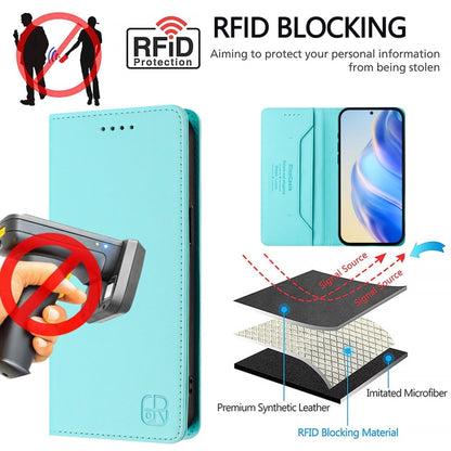 RC01 Dual-Folded Magnetic Suction RFID Leather Phone Case, For Ulefone Note 20 Pro, For Ulefone Note 17 Pro, For Ulefone Note 18 Ultra 5G, For Ulefone Note 16 Pro, For Ulefone Note 14