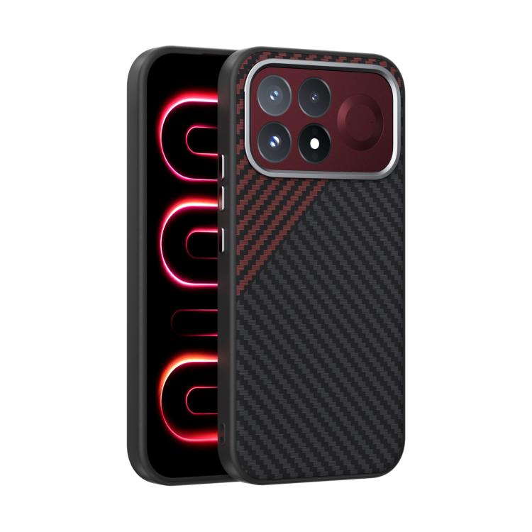 ABEEL C Carbon Fiber Series 6D Micro Relief MagSafe Phone Case, For Redmi K100 Pro Max 5G, For Redmi K100 Pro 5G, For Redmi K90 Pro Max/Poco F8 Ultra, For Redmi K90/Poco F8 Pro, For Redmi K90 Pro Max Champion Edition, For Redmi K80 Pro, For Redmi K80  ...