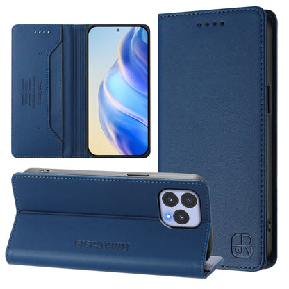 RC01 Dual-Folded Magnetic Suction RFID Leather Phone Case, For Wiko T60 / Cubot P80, For Wiko T20