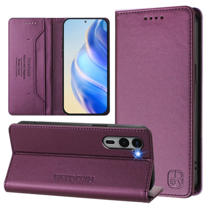 RC01 Dual-Folded Magnetic Suction RFID Leather Phone Case, For Fujitsu Arrows We3, For Fujitsu Arrows We2 F-52E, For Fujitsu Arrows We2 Plus / F-51E