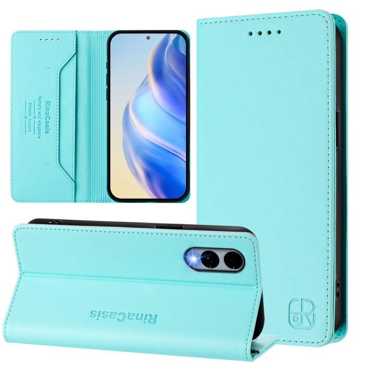 RC01 Dual-Folded Magnetic Suction RFID Leather Phone Case, For Fujitsu Arrows We3, For Fujitsu Arrows We2 F-52E, For Fujitsu Arrows We2 Plus / F-51E