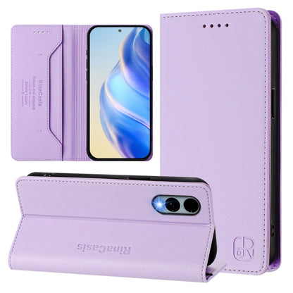 RC01 Dual-Folded Magnetic Suction RFID Leather Phone Case, For Fujitsu Arrows We3, For Fujitsu Arrows We2 F-52E, For Fujitsu Arrows We2 Plus / F-51E
