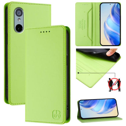 RC01 Dual-Folded Magnetic Suction RFID Leather Phone Case, For Fujitsu Arrows We3, For Fujitsu Arrows We2 F-52E, For Fujitsu Arrows We2 Plus / F-51E