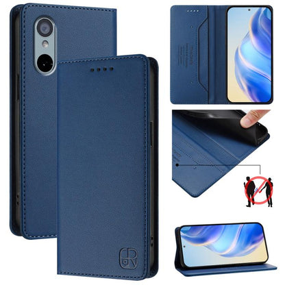 RC01 Dual-Folded Magnetic Suction RFID Leather Phone Case, For Fujitsu Arrows We3, For Fujitsu Arrows We2 F-52E, For Fujitsu Arrows We2 Plus / F-51E