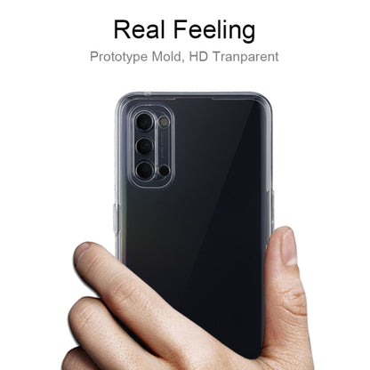 Ultra-thin clear TPU phone case on a phone, with camera cutout and slim profile