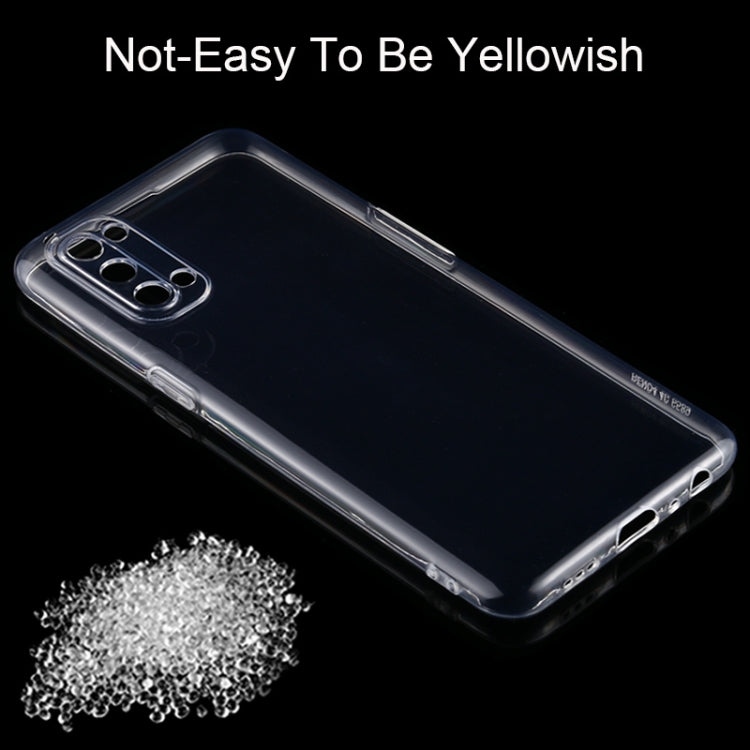Ultra-thin clear TPU phone case with camera cutout and port openings along the side