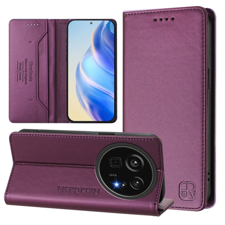 RC01 Dual-Folded Magnetic Suction RFID Leather Phone Case, For Sharp Aquos wish6, For Sharp Aquos R11, For Sharp Aquos Sense10, For Sharp Basio Active3, For Sharp Aquos Sense9 Plus, For Sharp Aquos Sense9, For Sharp Aquos R9 Pro SH-54E                 ...