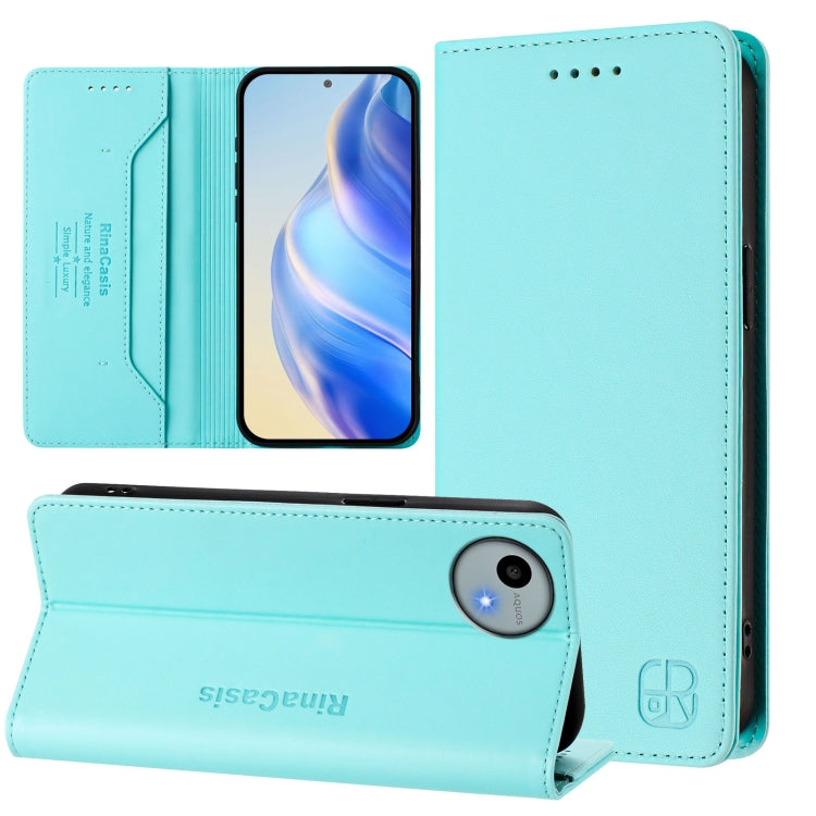 RC01 Dual-Folded Magnetic Suction RFID Leather Phone Case, For Sharp Aquos wish6, For Sharp Aquos R11, For Sharp Aquos Sense10, For Sharp Basio Active3, For Sharp Aquos Sense9 Plus, For Sharp Aquos Sense9, For Sharp Aquos R9 Pro SH-54E                 ...