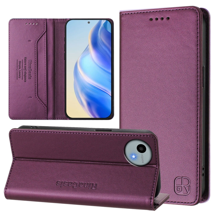 RC01 Dual-Folded Magnetic Suction RFID Leather Phone Case, For Sharp Aquos wish6, For Sharp Aquos R11, For Sharp Aquos Sense10, For Sharp Basio Active3, For Sharp Aquos Sense9 Plus, For Sharp Aquos Sense9, For Sharp Aquos R9 Pro SH-54E                 ...