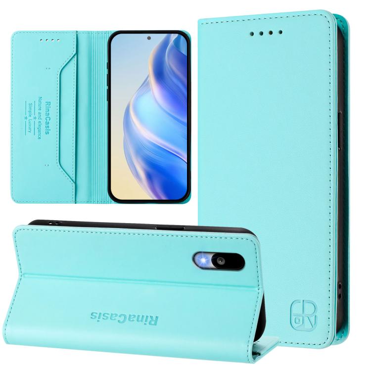 RC01 Dual-Folded Magnetic Suction RFID Leather Phone Case, For Sharp Aquos wish6, For Sharp Aquos R11, For Sharp Aquos Sense10, For Sharp Basio Active3, For Sharp Aquos Sense9 Plus, For Sharp Aquos Sense9, For Sharp Aquos R9 Pro SH-54E                 ...