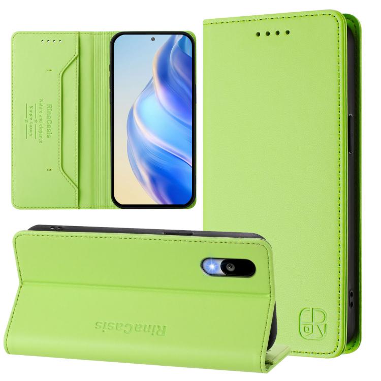 RC01 Dual-Folded Magnetic Suction RFID Leather Phone Case, For Sharp Aquos wish6, For Sharp Aquos R11, For Sharp Aquos Sense10, For Sharp Basio Active3, For Sharp Aquos Sense9 Plus, For Sharp Aquos Sense9, For Sharp Aquos R9 Pro SH-54E                 ...