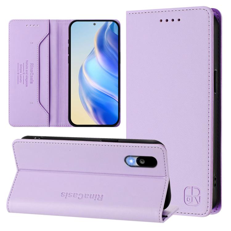 RC01 Dual-Folded Magnetic Suction RFID Leather Phone Case, For Sharp Aquos wish6, For Sharp Aquos R11, For Sharp Aquos Sense10, For Sharp Basio Active3, For Sharp Aquos Sense9 Plus, For Sharp Aquos Sense9, For Sharp Aquos R9 Pro SH-54E                 ...