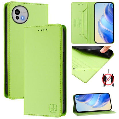 RC01 Dual-Folded Magnetic Suction RFID Leather Phone Case, For Sharp Aquos wish6, For Sharp Aquos R11, For Sharp Aquos Sense10, For Sharp Basio Active3, For Sharp Aquos Sense9 Plus, For Sharp Aquos Sense9, For Sharp Aquos R9 Pro SH-54E                 ...