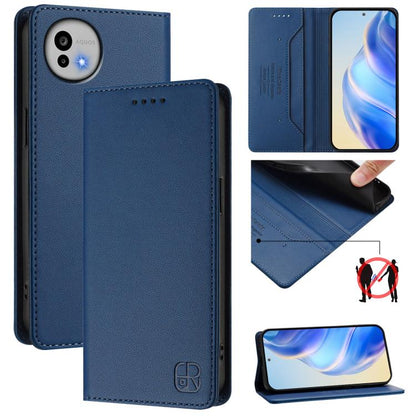 RC01 Dual-Folded Magnetic Suction RFID Leather Phone Case, For Sharp Aquos wish6, For Sharp Aquos R11, For Sharp Aquos Sense10, For Sharp Basio Active3, For Sharp Aquos Sense9 Plus, For Sharp Aquos Sense9, For Sharp Aquos R9 Pro SH-54E                 ...