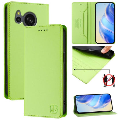 RC01 Dual-Folded Magnetic Suction RFID Leather Phone Case, For Sharp Aquos wish6, For Sharp Aquos R11, For Sharp Aquos Sense10, For Sharp Basio Active3, For Sharp Aquos Sense9 Plus, For Sharp Aquos Sense9, For Sharp Aquos R9 Pro SH-54E                 ...