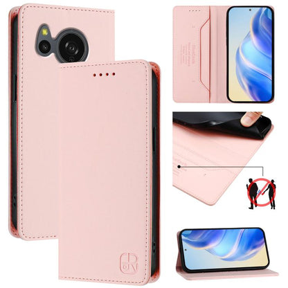 RC01 Dual-Folded Magnetic Suction RFID Leather Phone Case, For Sharp Aquos wish6, For Sharp Aquos R11, For Sharp Aquos Sense10, For Sharp Basio Active3, For Sharp Aquos Sense9 Plus, For Sharp Aquos Sense9, For Sharp Aquos R9 Pro SH-54E                 ...