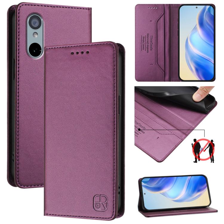 RC01 Dual-Folded Magnetic Suction RFID Leather Phone Case, For Sharp Aquos wish6, For Sharp Aquos R11, For Sharp Aquos Sense10, For Sharp Basio Active3, For Sharp Aquos Sense9 Plus, For Sharp Aquos Sense9, For Sharp Aquos R9 Pro SH-54E                 ...