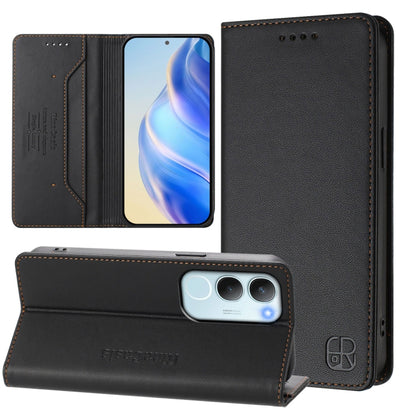 RC01 Dual-Folded Magnetic Suction RFID Leather Phone Case, For vivo S30 Pro mini, For vivo S30, For vivo Y39 5G Global, For vivo V50 Lite 5G, For vivo Y29s 5G / Y04 4G Global, For vivo Y29 4G Global, For vivo V50 5G Global, For vivo S20 5G             ...