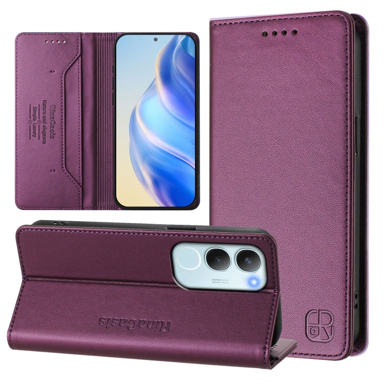 RC01 Dual-Folded Magnetic Suction RFID Leather Phone Case, For vivo S30 Pro mini, For vivo S30, For vivo Y39 5G Global, For vivo V50 Lite 5G, For vivo Y29s 5G / Y04 4G Global, For vivo Y29 4G Global, For vivo V50 5G Global, For vivo S20 5G             ...