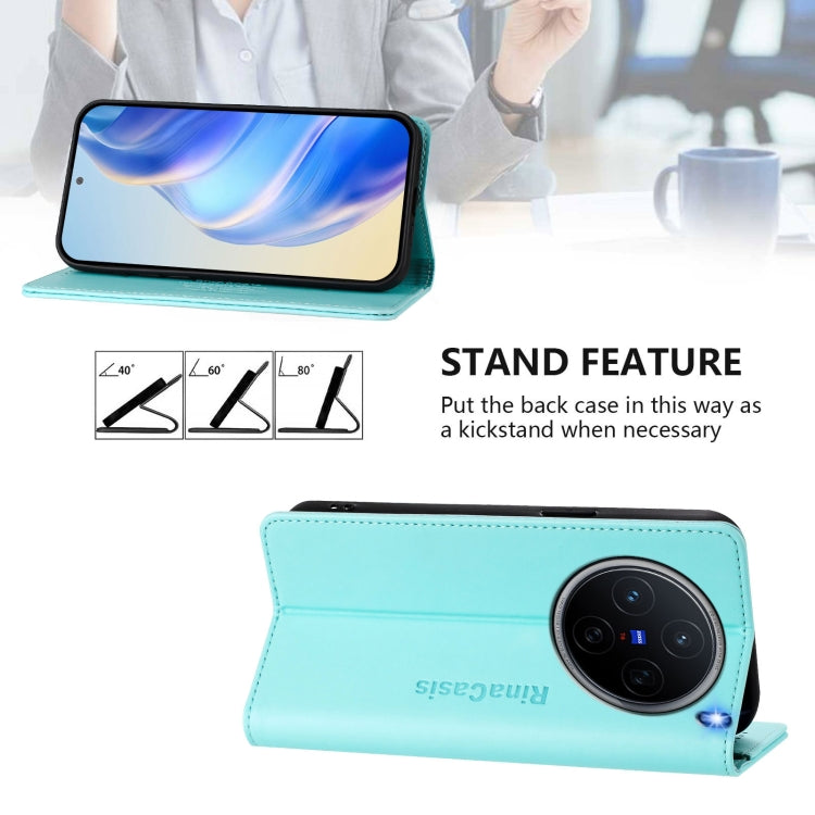 RC01 Dual-Folded Magnetic Suction RFID Leather Phone Case, For vivo X200, For vivo X200 Pro mini, For vivo X200 Pro, For vivo V40 Lite 5G IDN, For vivo V40e 5G India / iQOO Z9s 5G, For vivo V40 5G / V40 Pro 5G Global, For vivo Y300 Pro                 ...