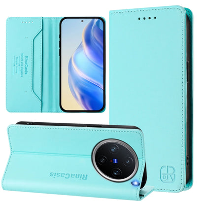 RC01 Dual-Folded Magnetic Suction RFID Leather Phone Case, For vivo X200, For vivo X200 Pro mini, For vivo X200 Pro, For vivo V40 Lite 5G IDN, For vivo V40e 5G India / iQOO Z9s 5G, For vivo V40 5G / V40 Pro 5G Global, For vivo Y300 Pro                 ...