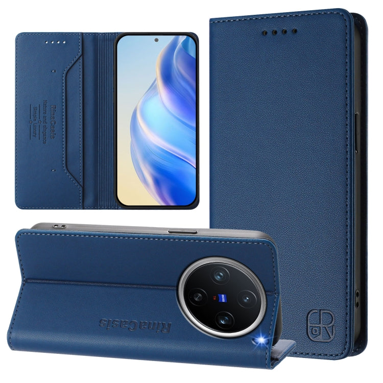 RC01 Dual-Folded Magnetic Suction RFID Leather Phone Case, For vivo X200, For vivo X200 Pro mini, For vivo X200 Pro, For vivo V40 Lite 5G IDN, For vivo V40e 5G India / iQOO Z9s 5G, For vivo V40 5G / V40 Pro 5G Global, For vivo Y300 Pro                 ...