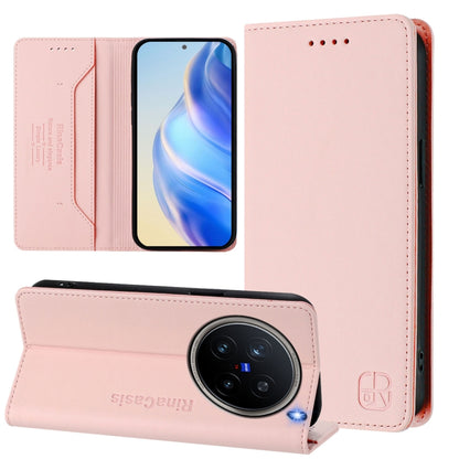 RC01 Dual-Folded Magnetic Suction RFID Leather Phone Case, For vivo X200, For vivo X200 Pro mini, For vivo X200 Pro, For vivo V40 Lite 5G IDN, For vivo V40e 5G India / iQOO Z9s 5G, For vivo V40 5G / V40 Pro 5G Global, For vivo Y300 Pro                 ...