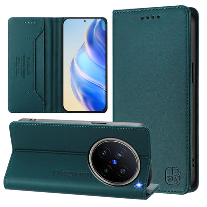 RC01 Dual-Folded Magnetic Suction RFID Leather Phone Case, For vivo X200, For vivo X200 Pro mini, For vivo X200 Pro, For vivo V40 Lite 5G IDN, For vivo V40e 5G India / iQOO Z9s 5G, For vivo V40 5G / V40 Pro 5G Global, For vivo Y300 Pro                 ...