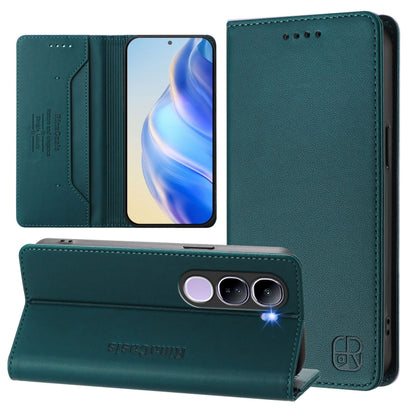 RC01 Dual-Folded Magnetic Suction RFID Leather Phone Case, For vivo X200, For vivo X200 Pro mini, For vivo X200 Pro, For vivo V40 Lite 5G IDN, For vivo V40e 5G India / iQOO Z9s 5G, For vivo V40 5G / V40 Pro 5G Global, For vivo Y300 Pro                 ...