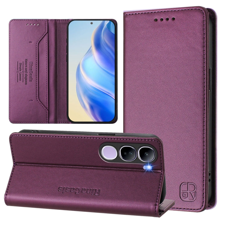 RC01 Dual-Folded Magnetic Suction RFID Leather Phone Case, For vivo X200, For vivo X200 Pro mini, For vivo X200 Pro, For vivo V40 Lite 5G IDN, For vivo V40e 5G India / iQOO Z9s 5G, For vivo V40 5G / V40 Pro 5G Global, For vivo Y300 Pro                 ...