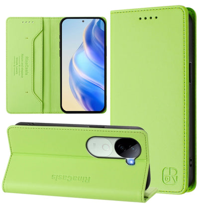 RC01 Dual-Folded Magnetic Suction RFID Leather Phone Case, For vivo X200, For vivo X200 Pro mini, For vivo X200 Pro, For vivo V40 Lite 5G IDN, For vivo V40e 5G India / iQOO Z9s 5G, For vivo V40 5G / V40 Pro 5G Global, For vivo Y300 Pro                 ...