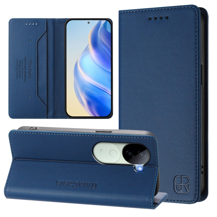 RC01 Dual-Folded Magnetic Suction RFID Leather Phone Case, For vivo X200, For vivo X200 Pro mini, For vivo X200 Pro, For vivo V40 Lite 5G IDN, For vivo V40e 5G India / iQOO Z9s 5G, For vivo V40 5G / V40 Pro 5G Global, For vivo Y300 Pro                 ...