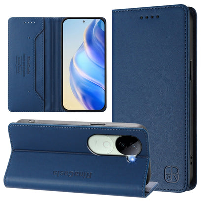 RC01 Dual-Folded Magnetic Suction RFID Leather Phone Case, For vivo X200, For vivo X200 Pro mini, For vivo X200 Pro, For vivo V40 Lite 5G IDN, For vivo V40e 5G India / iQOO Z9s 5G, For vivo V40 5G / V40 Pro 5G Global, For vivo Y300 Pro                 ...